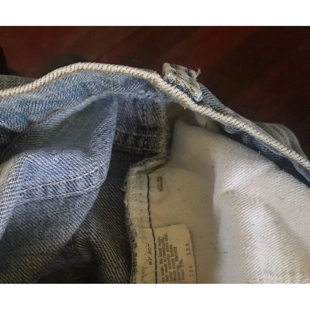 Vtg Levi's Big Bell Bottom Jeans 684-0217 Orange‎ Tab 32x33